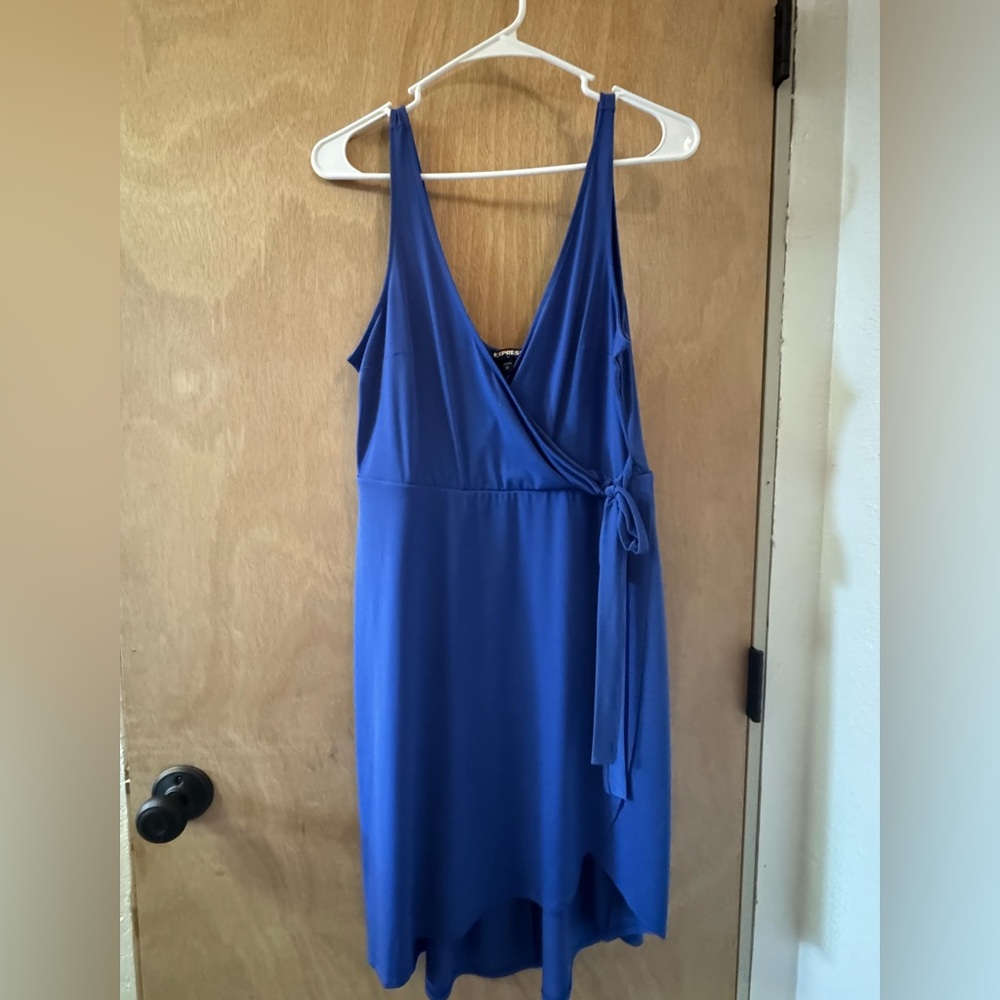 Express Blue/periwinke wrap Dress